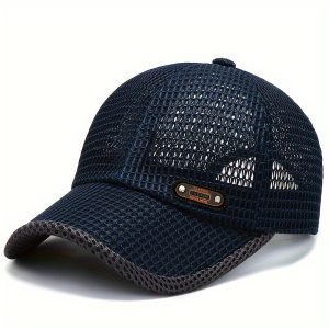 Summer Men'S FS Fashion Embroidered Baseball Cap, Outdoor Casual Adjustable Breathable Lightweight Mesh Cap, Full Mesh Design, Suitable for Both Men And Women, Holiday Gift
