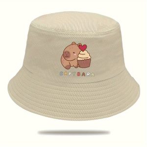 Men'S Outdoor Hat 1pc Multifunctional Men'S Outdoor Hat, Unisex Casual Fisherman Hat, Capybara Print Hat, Suitable for Outdoor Travel