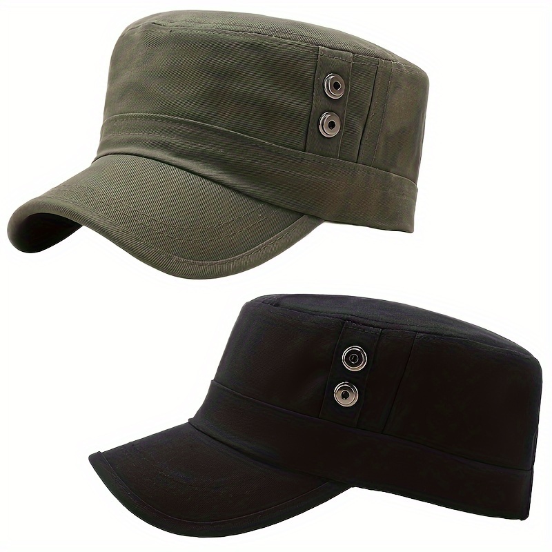 Women's Adjustable Style Cap, Breathable Polyester, Woven Flat Brim Hat, with Secure Button Closure, for Casual Outdoor
